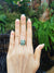 SJ2625 - Emerald with Diamond Ring Set in 18 Karat White Gold Settings