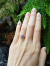 JR0015Q - Pink Sapphire & Brown Diamond Ring Set in 18 Karat Rose Gold Setting