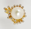 SJ2026 - South Sea Pearl with Diamond Ring Set in 18 Karat Gold Settings