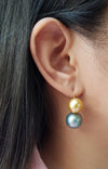 SJ2647 - South Sea Pearl Earrings Set in 18 Karat Gold Settings