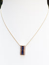 SJ6061 - Blue Sapphire with Diamond Pendant Set in 18 Karat Gold Settings