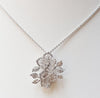 SJ6217 - Diamond Flower Pendant Set in 18 Karat White Gold Settings