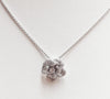 SJ2310 - Diamond Flower Pendant Set in 18 Karat White Gold Settings