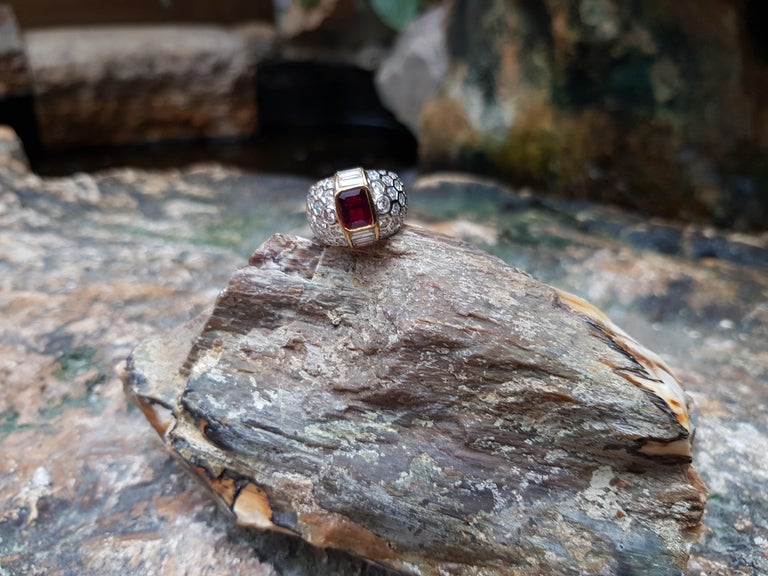 SJ6161 - Ruby with Diamond Ring Set in 18 Karat Gold Settings