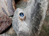 SJ6120 - GRS Certified Unheated 13 Cts Blue Sapphire & Diamond Ring in 18 Karat Rose Gold