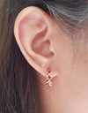 SJ2339 - Ruby Earrings Set in 18 Karat Gold Settings