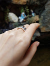 SJ2187 - Green Sapphire with Diamond Ring Set in 18 Karat Rose Gold Settings