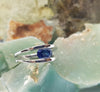 SJ1417 - Blue Sapphire Ring Set in 18 Karat White Gold Settings