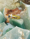SJ1453 - Blue Sapphire with Diamond Ring Set in 18 Karat Gold Settings