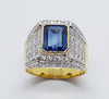 SJ1606 - Blue Sapphire with Diamond Ring Set in 18 Karat Gold Settings