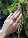SJ1986 - Amethyst, Peridot with Pink Sapphire Ring in 18K Rose Gold by Kavant & Sharart