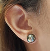 SJ1486 - South Sea Pearl with Diamond Earrings Set in 18 Karat Rose Gold Settings