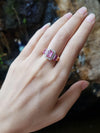 SJ1534 - Pink Sapphire with Diamond Ring Set in 18 Karat Rose Gold Settings