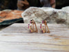 SJ1369 - Pink Sapphire with Diamond Earrings Set in 18 Karat Rose Gold Settings
