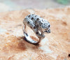 SJ1354 - Brown Diamond with Diamond Panther Ring Set in 18 Karat White Gold Setting