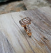 SJ1693 - Brown Diamond Engagement Ring Set in 18 Karat Rose Gold Settings
