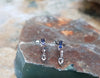 SJ2745 - Pearl with Tsavorite and Blue Sapphire Earrings Set in 18 Karat White Gold