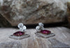 SJ1260 - Rubellite with Diamond Earrings Set in 18 Karat White Gold Settings