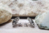SJ2459 - Black Diamond Brown Diamond Earrings in 18 Karat White Gold Setting