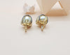 SJ3104 - South Sea Pearl with Diamond 0.65 Carat Earrings Set in 18 Karat Gold Settings