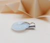 SJ1187 - Jade with Blue Sapphire Pendant Set in 18 Karat White Gold Settings