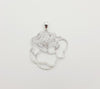 SJ1195 - Diamond Flower Pendant Set in 18 Karat White Gold Settings