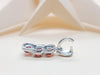 SJ1193 - Orange Sapphire with Diamond Pendant Set in 18 Karat White Gold Settings