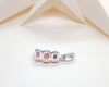 SJ1193 - Orange Sapphire with Diamond Pendant Set in 18 Karat White Gold Settings
