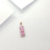 JP0368R - Pink Sapphire & Diamond Pendant Set in 18 Karat Rose Gold Setting