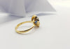 SJ1318 - Blue Sapphire with Diamond Ring Set in 18 Karat Gold Settings