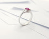 JR0590R - Ruby & Diamond Ring Set in 18 Karat White Gold Setting