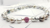SJ1240 - Baroque South Sea Pearl with Pink Sapphire 3.23 Carats Clasp in 18K Rose Gold