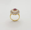 JR0383T - Ruby & Diamond Ring Set in 18 Karat Gold Setting