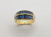 SJ2726 - Blue Sapphire with Diamond Ring Set in 18 Karat Gold Settings