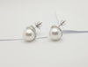 SJ2770 - South Sea Pearl with Aquamarine and Diamond Earrings Set in 18 Karat White Gold