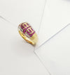SJ1334 - Ruby with Diamond Ring Set in 18 Karat Gold Settings