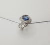 JR1327R - Blue Sapphire & Diamond Ring Set in 18 Karat White Gold Setting