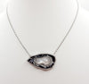 SJ1394 - Quartz with Diamond Necklace Set in 18 Karat White Gold Settings