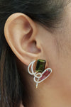 SJ1247 - Tourmaline with Diamond Earrings Set in 18 Karat Gold Settings