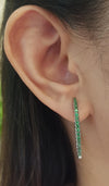 SJ2654 - Tsavorite with Diamond Earrings Set in 18 Karat White Gold Settings