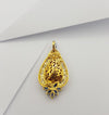 SJ1256 - Ruby with Blue Sapphire Pendant/ Brooch Set in 18 Karat Gold Settings