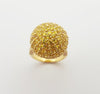 JR0332P - Yellow Sapphire & Diamond Ring Set in 18 Karat Gold Settings