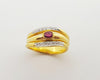 SJ2993 - Ruby with Diamond Ring Set in 18 Karat Gold Settings