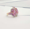 JR0328P - Pink Sapphire & Diamond Ring Set 18 Karat Rose Gold Setting