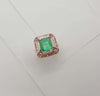 SJ2246 - Emerald with Pink Sapphire and Diamond Ring Set 18 Karat Rose Gold Settings
