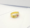 SJ2993 - Ruby with Diamond Ring Set in 18 Karat Gold Settings