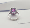 JR0301P - Pink Sapphire & Blue Sapphire Ring Set in 18 Karat White Gold Setting