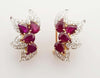SJ2246 - Ruby with Diamond Earrings Set in 18 Karat Rose Gold Settings
