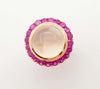 SJ2685 - Rose Quartz with Pink Sapphire Ring Set in 18 Karat Rose Gold Settings