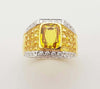 SJ2525 - Yellow Sapphire and Diamond Ring Set in 18 Karat Gold Settings